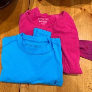 Set of 2 Coolibar UPF 50+ Blue UV Protection Shirts size XL pink and blue